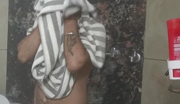 Indian Army Officer Getting Shower