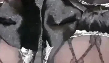 Dani Leg Huge Cum on Mirror in Body Stockings