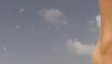 Uncut Nudist Man Running with Boner on State Beach