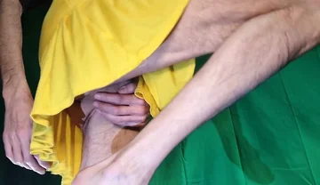 Yellow Skirt, No Panties