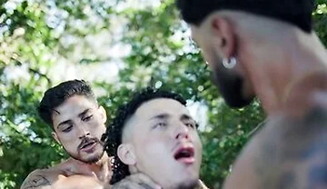 Sneaky Fuck In The Woods Turns Into Threesome With Markin Wolf