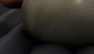 Fuck gimnastic ball on air matress