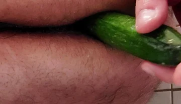 Big Ass Anal Play with Cucumber