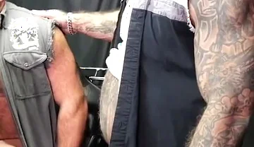 Threesome Harley Fucking with Manny Muscle and King Baiter