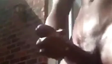 After gym stroking my hard cock cumming hard.