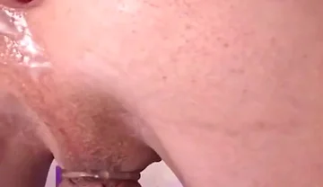 Femboy Plays with His Boypussy in Front of Your Face and Cums on His Stockings