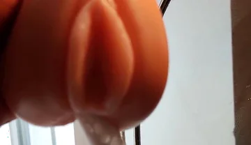 Squeezing My Cum Out of an Onahole After Using It