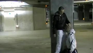 Fucked by scally boy in public parking in paris
