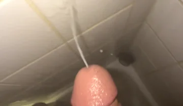 Huge Cumshot in the Shower This Morning!