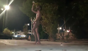 Piss Shower in Public and Cum