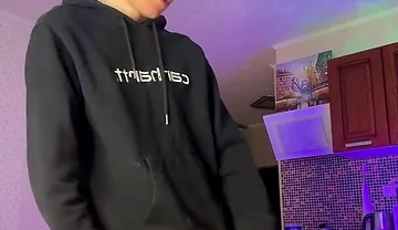 Skinny Boy Making a Huge Mess with His Thick Dick