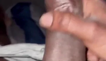 So Hard Stroking My Big Black Cock