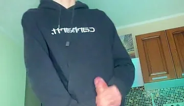 Watch This Young Student Shoot a Thick Load of Cum