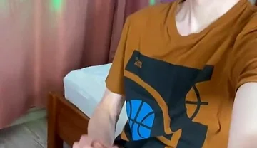 Young Student Home Alone with a Monster Boner and Lots of Sperm