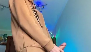 Huge Cumshot From a Skinny Boy with a Surprisingly Big Cock