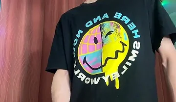 Skinny Twink Student Making a Huge Messy Cum Puddle