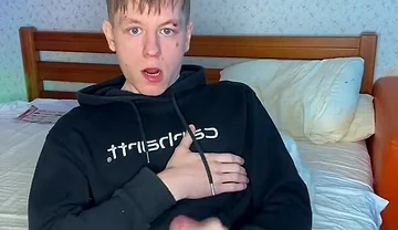 Bored in My Room so I Rubbed My Big Cock Until I Blew a Load