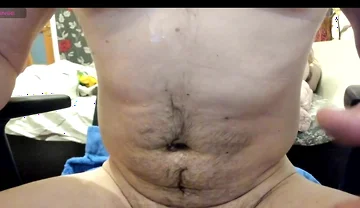 Big cumshot on my big belly