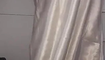 Satin White Long Lingerie Fetish Cum