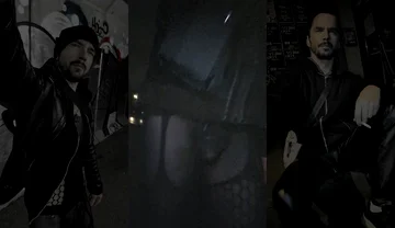 Hot Rainy Walk (garters and Bulge Meggings)