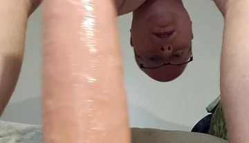 Stretching My Ass Whit New Huge 15 Inch King Cock Dildo