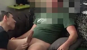 Straight Curious Handyman Seduced by Gay and Gets Sucked on the Couch While Gaming