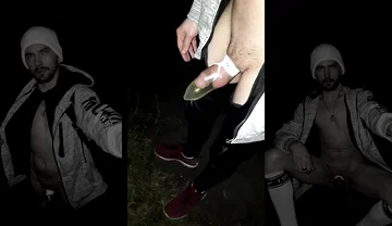 Winter Hike with a Piss-soaked Rubber on My Dick
