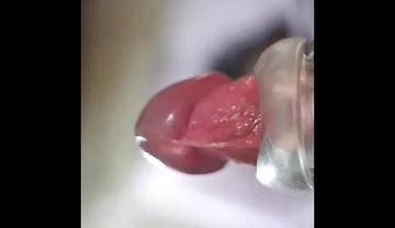 Uncut Fuck Sex Toy and Cum on the Chair.