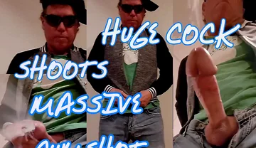 Huge Cock Shoots Massive Cumshot