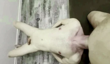 The Fat Man Got Excited and Cummed Twice in the Guy's Mouth.