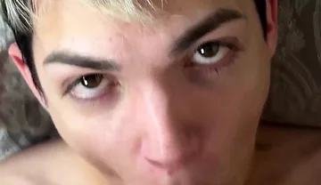 I Cum on His Face with My Hot and Sweet Cum!