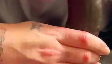 Sexy Trav Sucks My Big Cock Gently and Roughly