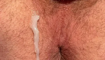 Close-up Twitching Asshole Pulsates as Straight Guy Cums Dripping in Slow-motion Orgasm