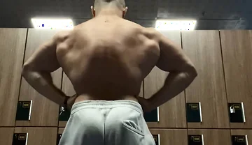 Sweaty Flexing After Training