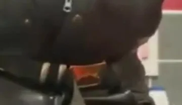 Leather Muscle Dad Smoking Solo Cock Scene