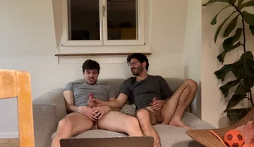Straight Friend Helps Gay Bro Jerking off