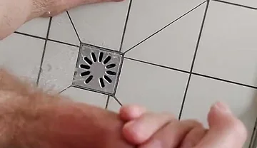 White Skinny Young Boy Pie and Jerking Under the Shower