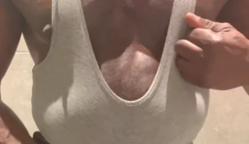 Black Muscle Stepdad Revealing Singlet Bate Cum Post Gym Shower