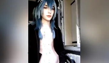 Gay Femboy Play With His Tummy & Dick