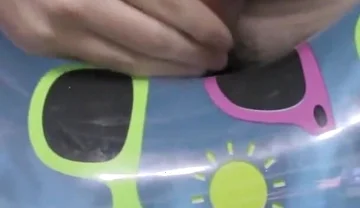 Playing with a cool swimring