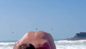 Naked Workout in Zipolite Mexico. Jumping Jacks with a Sprawl