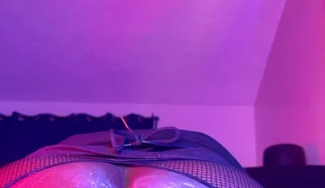 Bottom Destroys Hole Riding Mr. Hankey Dildo