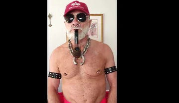 Stepdad Smoking His Pipe in Hi Viz Gear