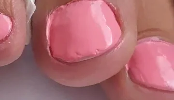 I'm Polishing My Feet and Finger Nails in Pink