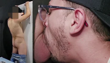 Hot Single Guy with a Thick Uncut Cock Came Without Underwear to Relieve Himself at My Gloryhole!