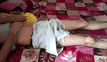 Wow First Time Touch My Stepbrother Big Cock in Midnight Lungi