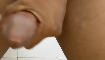 Jerking in Office Toilet Before I Bath