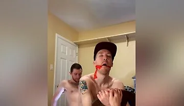 Twink Cums Handsfree Bareback Fucking