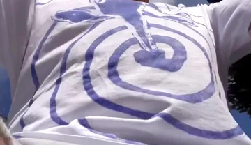 He's just riding his bike in a sweatshirt and no underwear...