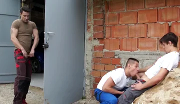 Boss Barebacking His Two Mechanics - Peter Lipnik And Erik Spector